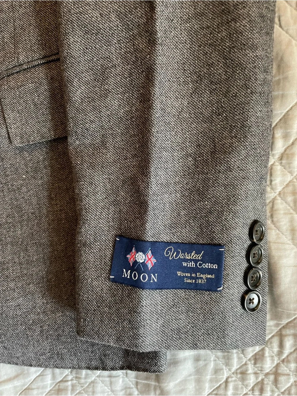 J. CREW Ludlow Slim-fit suit jacket in English cotton-wool blend Charcoal 40 S